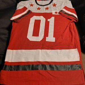 Hudson Outerwear Red,white And Black Japan redstar jersey designT-shirt.